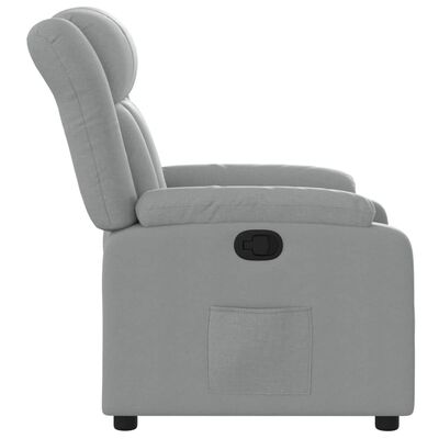 vidaXL Sillón reclinable de tela gris claro