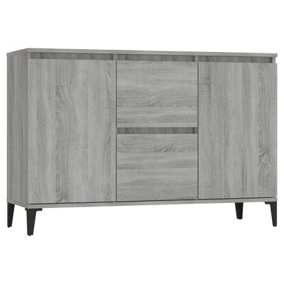 vidaXL Aparador de madera contrachapada gris Sonoma 104x35x70 cm