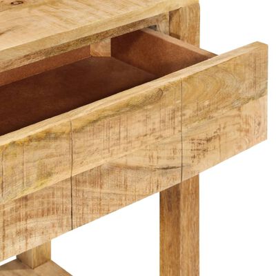 vidaXL Mesa consola con 2 cajones madera maciza de mango 110x35x75 cm