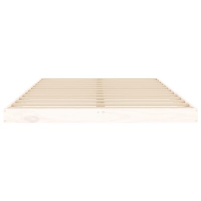 vidaXL Estructura de cama sin colchón madera de pino blanca 120x200 cm