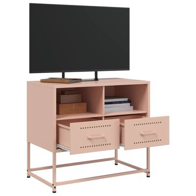 vidaXL Mueble para TV de acero rosa 68x39x60,5 cm