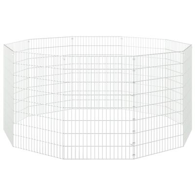 vidaXL Recinto animales corral 10 paneles hierro galvanizado 54x80 cm