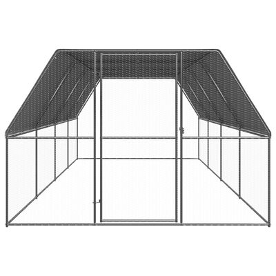 vidaXL Jaula gallinero de exterior de acero galvanizado 3x8x2 m