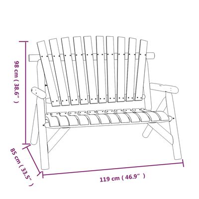 vidaXL Juego de muebles de jardín 5 piezas madera maciza de abeto