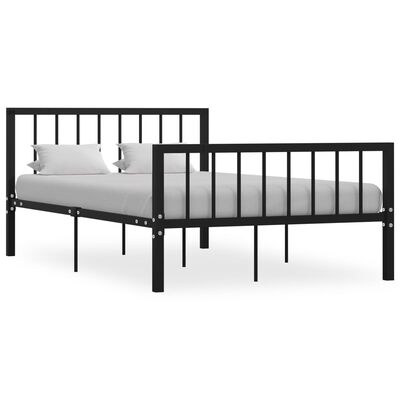 vidaXL Estructura de cama sin colchón metal negro 120x200 cm