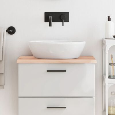 vidaXL Encimera de baño madera maciza sin tratar 60x40x2 cm