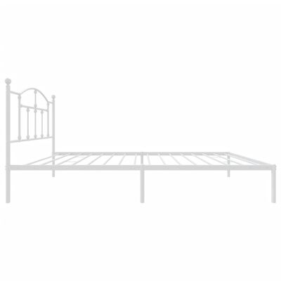 vidaXL Estructura de cama de metal con cabecero blanco 100x200 cm