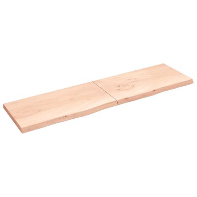 vidaXL Tablero de mesa madera maciza roble sin tratar 220x60x(2-6) cm