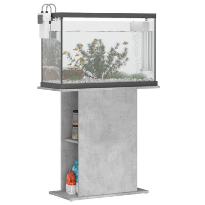 vidaXL Soporte de acuario madera ingeniería gris hormigón 75x36x72,5cm