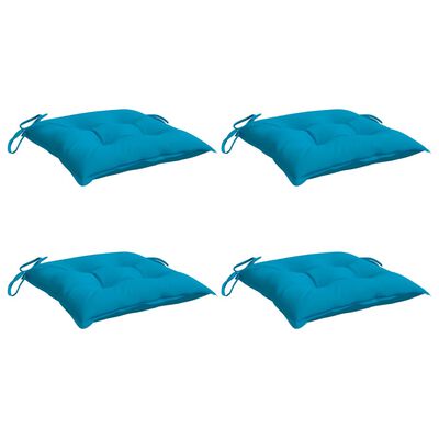 vidaXL Cojines de silla de jardín 4 uds tela Oxford azul 40x40x7 cm