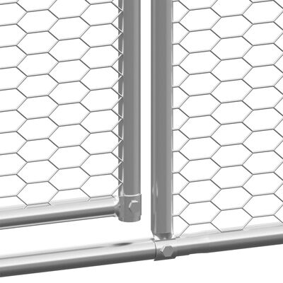 vidaXL Jaula gallinero de exterior de acero galvanizado 3x8x2 m