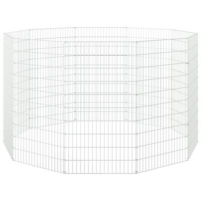 vidaXL Recinto animales corral 10 paneles hierro galvanizado 54x100 cm