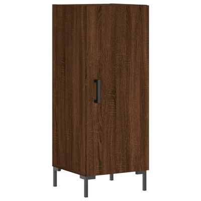 vidaXL Aparador alto madera contrachapada roble marrón 34,5x34x180 cm