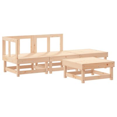 Juego de Cajas de Jardín Muebles de Almacenaje 4 pzas Madera Maciza Pino  vidaXL