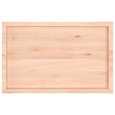 vidaXL Tablero de mesa madera maciza borde natural 100x60x(2-6) cm