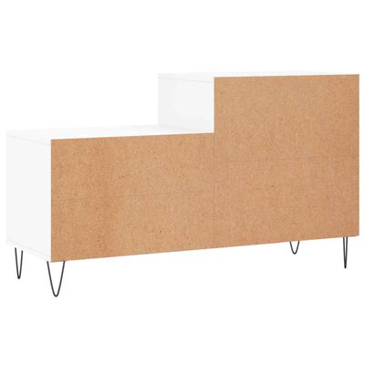 vidaXL Mueble zapatero madera contrachapada blanco brillo 102x36x60 cm