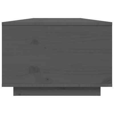 vidaXL Mesa de centro de madera maciza de pino gris 80x50x35,5 cm
