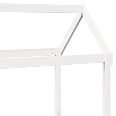 vidaXL Techo de cama infantil madera maciza pino blanco 98x70x176,5 cm