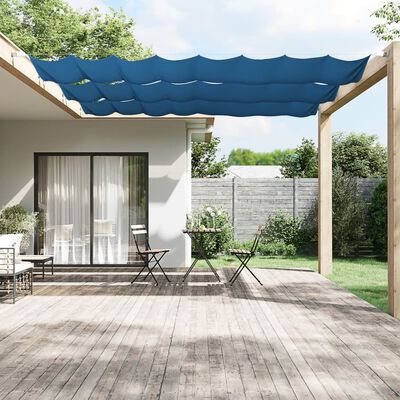 vidaXL Toldo vertical tela oxford azul 100x420 cm