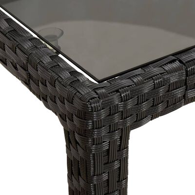 vidaXL Set de muebles jardín 5 pzas con cojines ratán sintético negro