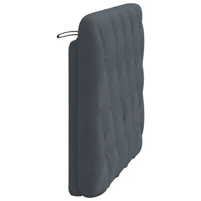 vidaXL Cabecero de cama acolchado terciopelo gris oscuro 100 cm