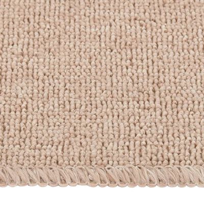 vidaXL Alfombrillas de escalera 15 uds beige rectangular 60x25 cm