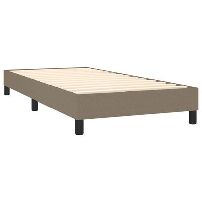 vidaXL Estructura de cama de tela gris taupe 90x200 cm