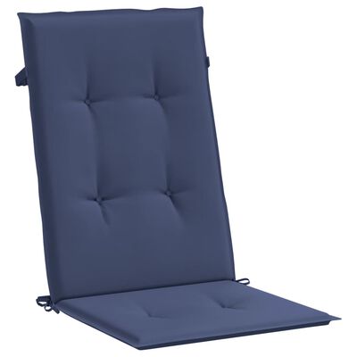 vidaXL Cojines para silla con respaldo alto 2 uds tela azul marino