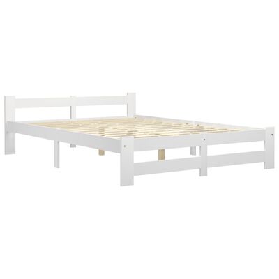 vidaXL Estructura de cama sin colchón madera de pino blanco 120x200 cm