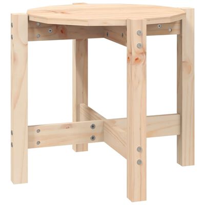 vidaXL Mesa de centro de madera maciza de pino Ø52,5x45 cm