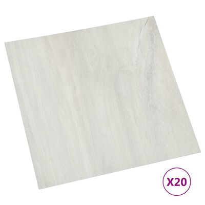 vidaXL Tarimas de suelo autoadhesivas 20 uds PVC crema 1,86 m²