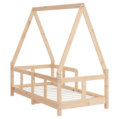 vidaXL Estructura de cama para niños madera maciza de pino 70x140 cm