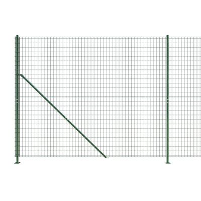 vidaXL Cerca de alambre con brida verde 2x10 m