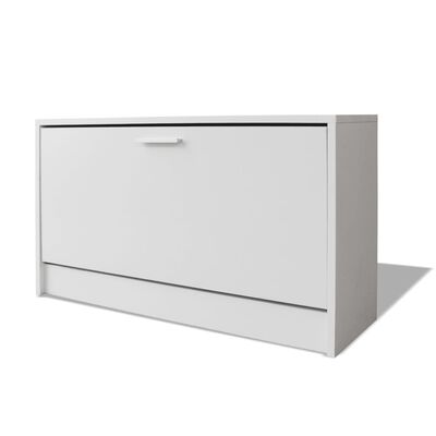 vidaXL Banco zapatero blanco 80x24x45 cm