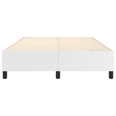 vidaXL Estructura de cama de cuero sintético blanco 140x200 cm