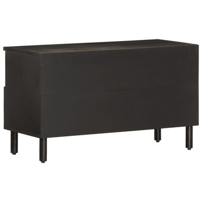 vidaXL Mueble de TV madera maciza de mango negro 80x33x46 cm