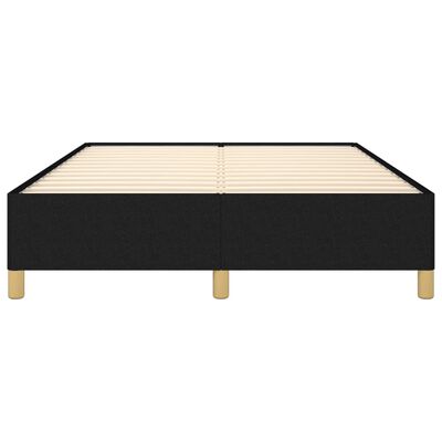 vidaXL Cama sin colchón tela negro 140x190 cm