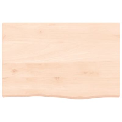 vidaXL Encimera de baño madera maciza sin tratar 60x40x2 cm