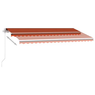 vidaXL Toldo de pie manual retráctil naranja y marrón 400x350 cm