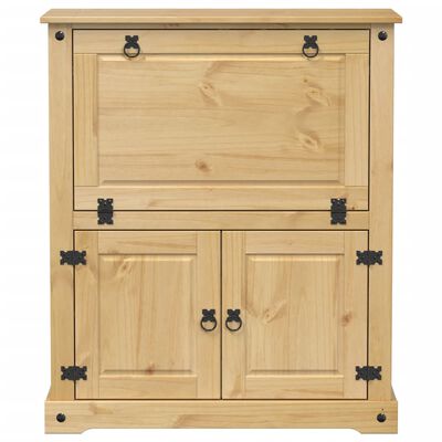 vidaXL Botellero Corona madera maciza de pino 97x45x114 cm