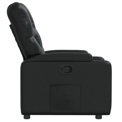 vidaXL Sillón reclinable de cuero sintético negro