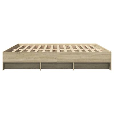 vidaXL Estructura de cama madera de ingeniería roble Sonoma 180x200 cm