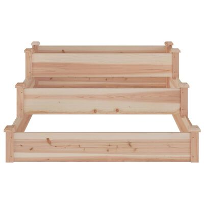 vidaXL Jardinera arriate madera maciza abeto 120x120x56 cm