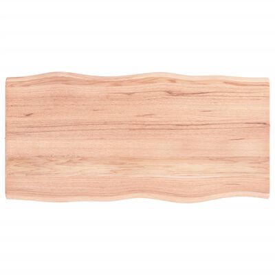 vidaXL Tablero mesa madera tratada roble borde natural 80x40x2 cm