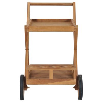 vidaXL Carrito del té de madera maciza de teca