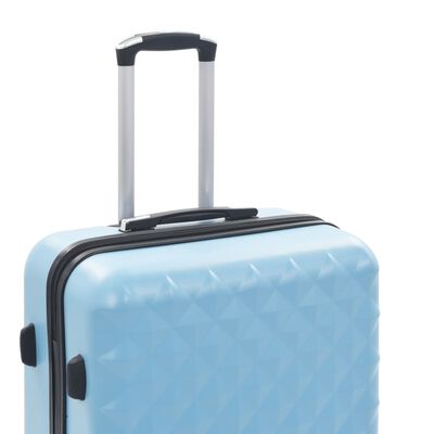 vidaXL Juego de maletas rígidas con ruedas trolley 3 piezas azul ABS