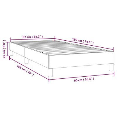 vidaXL Estructura de cama cuero sintético color capuchino 90x190 cm