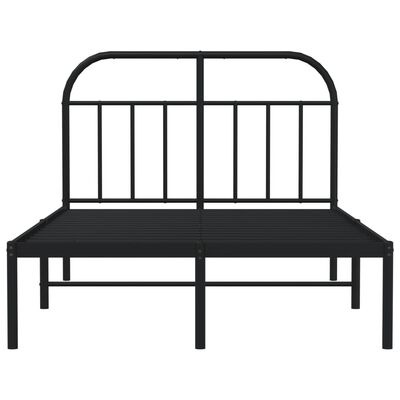 vidaXL Estructura cama sin colchón con cabecero metal negro 120x190 cm