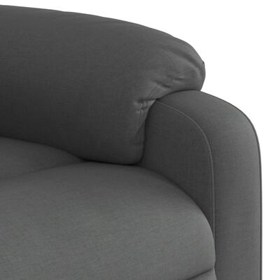 vidaXL Sillón reclinable de tela gris oscuro