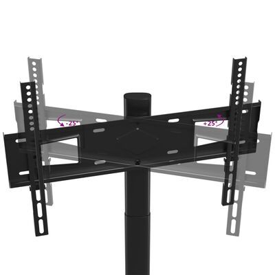 vidaXL Mueble de TV de esquina 2 niveles para 32-65 pulgadas negro